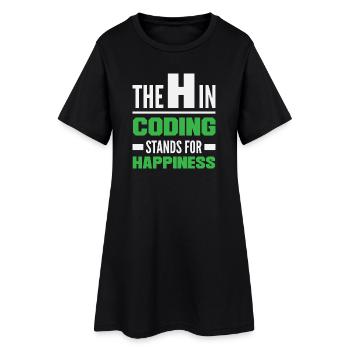 Coding Happiness Programmierer - Frauen T-Shirt-Kleid - Schwarz - Vorne