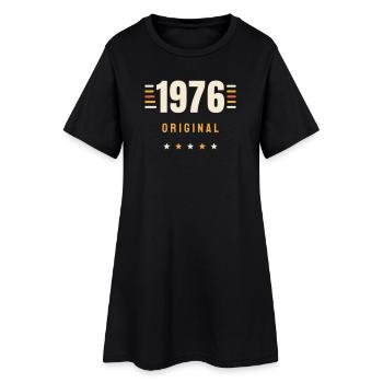 1976 Original Jahrgang Retro 50. Geburtstag Gesche - Frauen T-Shirt-Kleid - Schwarz - Vorne