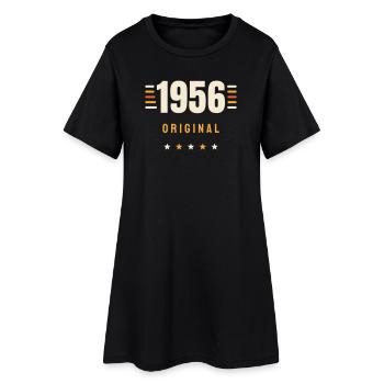 1956 Original Jahrgang Retro 70. Geburtstag Gesche - Frauen T-Shirt-Kleid - Schwarz - Vorne