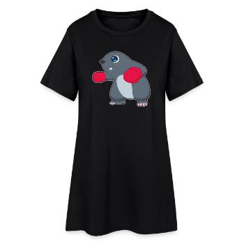 Maulwurf Boxer Boxhandschuhe Boxen - Frauen T-Shirt-Kleid - Schwarz - Vorne