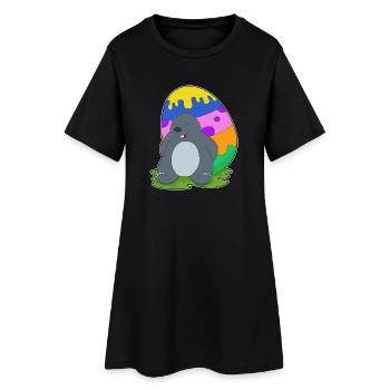 Maulwurf Ostern Osterei - Frauen T-Shirt-Kleid - Schwarz - Vorne