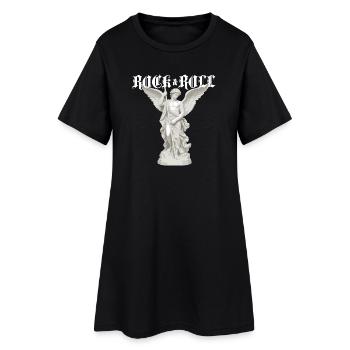 Rock-'n'-Roll-Engelstatue - Frauen T-Shirt-Kleid - Schwarz - Vorne