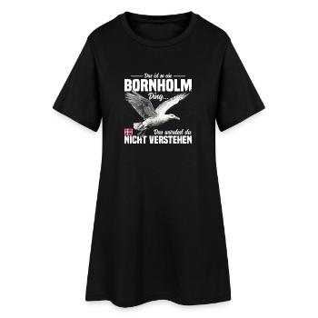 Das ist so ein Bornholm Ding - Frauen T-Shirt-Kleid - Schwarz - Vorne