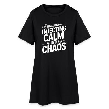 Anesthesiologist Calm Into Chaos Anesthesia - Frauen T-Shirt-Kleid - Schwarz - Vorne