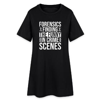 Forensic Analyst Funny In Crime Scenes Squad Crime - Frauen T-Shirt-Kleid - Schwarz - Vorne