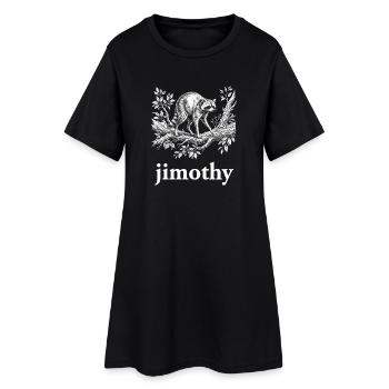 Jimothy – Baumporträt - Frauen T-Shirt-Kleid - Schwarz - Vorne
