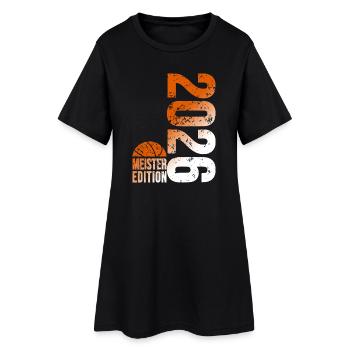 Basketball Meister Shirt 2026, Orange weiß - Frauen T-Shirt-Kleid - Schwarz - Vorne