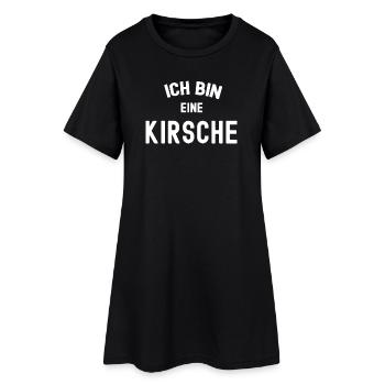 ICH BIN EINE KIRSCHE Kostüm Cherries rote Kirsche - Frauen T-Shirt-Kleid - Schwarz - Vorne