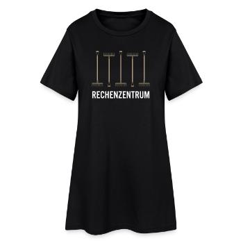 Leiter vom Rechenzentrum Gartenoutfit Gartenarbeit - Frauen T-Shirt-Kleid - Schwarz - Vorne