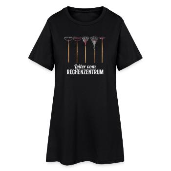 Rechenzentrum IT EDV Nerd Computer Shirt Geschenk - Frauen T-Shirt-Kleid - Schwarz - Vorne