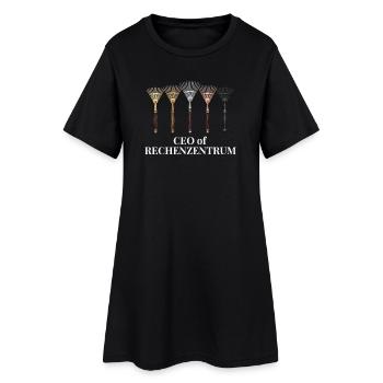 Rechenzentrum Design Gartengeräte Rechen Leiter - Frauen T-Shirt-Kleid - Schwarz - Vorne
