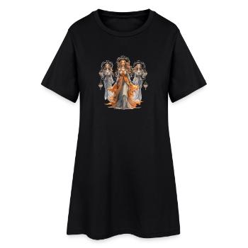 Die Drei Moiren – Griechische Mythologie - Frauen T-Shirt-Kleid - Schwarz - Vorne