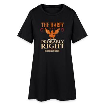 Harpy Greek Mythology Fantasy Monster - Women’s T-Shirt Dress - black - Front
