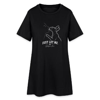 Sphynx Katze – Just Let Me - Frauen T-Shirt-Kleid - Schwarz - Vorne