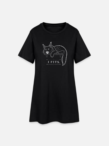 Maine Coon – I Fits - Frauen T-Shirt-Kleid - Schwarz