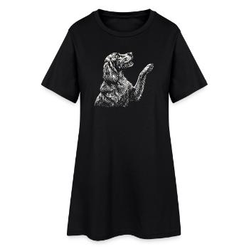 Irish Setter Raising Paw - Red Setter Dog Mom Dad - Women’s T-Shirt Dress - black - Front