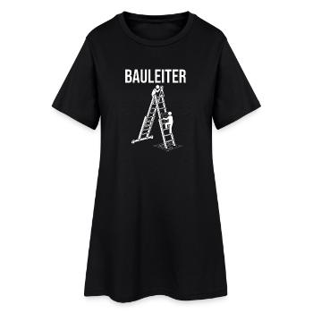 Bauleiter Bauwesen Lustiges Strichmännchen - Frauen T-Shirt-Kleid - Schwarz - Vorne