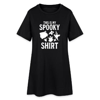 This is my Spooky Shirt Halloween Ghost - Frauen T-Shirt-Kleid - Schwarz - Vorne