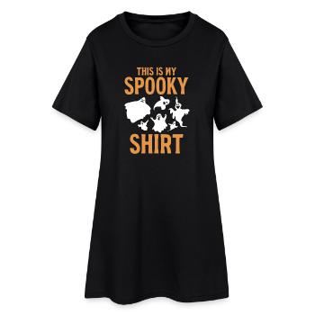 This is my Spooky Shirt Funny Halloween Ghost - Frauen T-Shirt-Kleid - Schwarz - Vorne