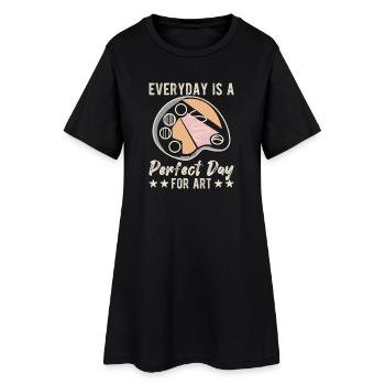 Artist Painter Graphic Perfect Day For Art Gifts - Frauen T-Shirt-Kleid - Schwarz - Vorne