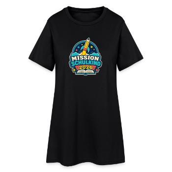 Mission Schulkind 2026 – Einschulung Abenteuer - Frauen T-Shirt-Kleid - Schwarz - Vorne