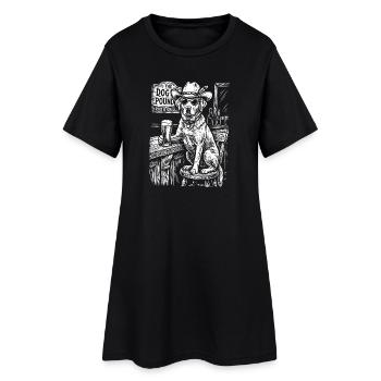 Cowboy Dog Beer Funny Labrador - Frauen T-Shirt-Kleid - Schwarz - Vorne