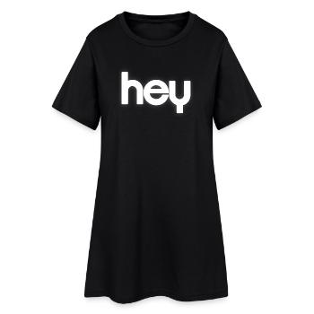 HEY Cloudline Abstract Banner - Frauen T-Shirt-Kleid - Schwarz - Vorne