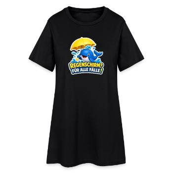 Wal Regenschirm für alle Fälle Lustiger Spruch - Frauen T-Shirt-Kleid - Schwarz - Vorne