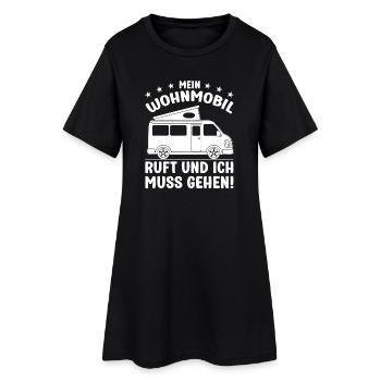 Mein Wohnmobil ruft und ich muss gehen Camping - Frauen T-Shirt-Kleid - Schwarz - Vorne