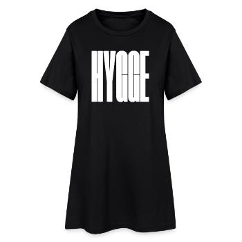 Hygge Bold Wordmark Grafik-T-Shirt - Frauen T-Shirt-Kleid - Schwarz - Vorne