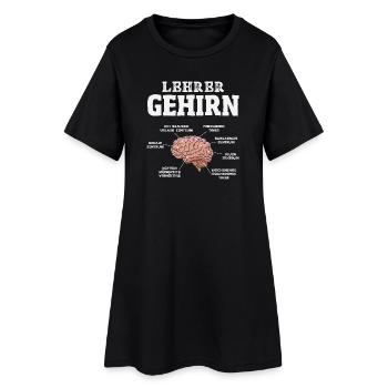 Lehrer Gehirn Unterricht - Frauen T-Shirt-Kleid - Schwarz - Vorne