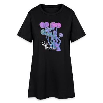 Saint Tropez Limited Edition - Streetstyle - Frauen T-Shirt-Kleid - Schwarz - Vorne