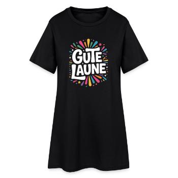 Gute Laune Karneval Fasching Karnevalskostüm Alaaf - Frauen T-Shirt-Kleid - Schwarz - Vorne