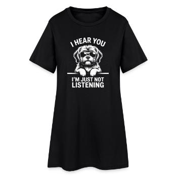 Lhasa Apso Sprüche Lustiges Lhasa Apso Geschenk - Frauen T-Shirt-Kleid - Schwarz - Vorne