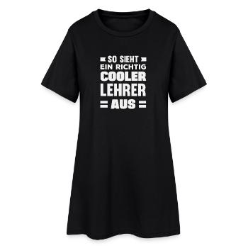 Cooler Lehrer Spruch - Frauen T-Shirt-Kleid - Schwarz - Vorne