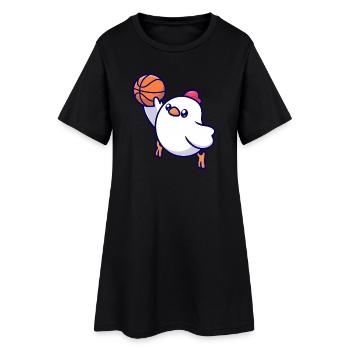 Basketball-Chick Pop Art - Frauen T-Shirt-Kleid - Schwarz - Vorne