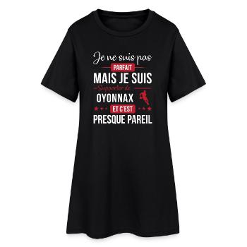 Je Ne Suis Pas Parfait Mais Je Suis Supporter D... - Robe T-shirt Femme - noir - Devant