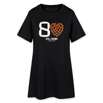 80 Jahre Fahrrad fährt immer noch Geburtstagsgeschenk - Frauen T-Shirt-Kleid - Schwarz - Vorne