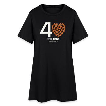 40 Jahre Fahrrad immer noch unterwegs Geburtstagsgeschenk - Frauen T-Shirt-Kleid - Schwarz - Vorne