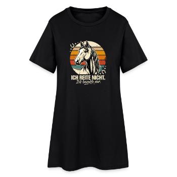  Ich Reite Nicht Ich Bezahle Nur Pferd Reiter - Frauen T-Shirt-Kleid - Schwarz - Vorne