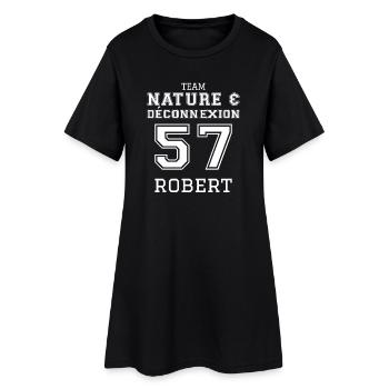 Team Nature Deconnexion 57 Robert T-Shirt Cadea... - Robe T-shirt Femme - noir - Devant