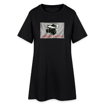 Staffie Nation - 059 - Frauen T-Shirt-Kleid - Schwarz - Vorne