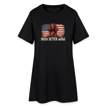 Maman setter irlandais - Propriétaire de chien setter rouge chien oiseau - Robe T-shirt Femme - noir - Devant