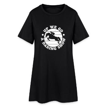 Hobby Horse Rider Up We Go English Riding - Women’s T-Shirt Dress - black - Front