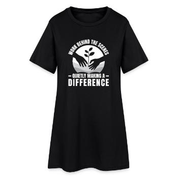 Social Worker Quote Work Behind The Scenes Social - Frauen T-Shirt-Kleid - Schwarz - Vorne