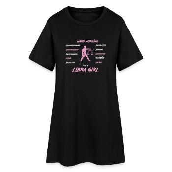 Signe du zodiaque Balance - Robe T-shirt Femme - noir - Devant