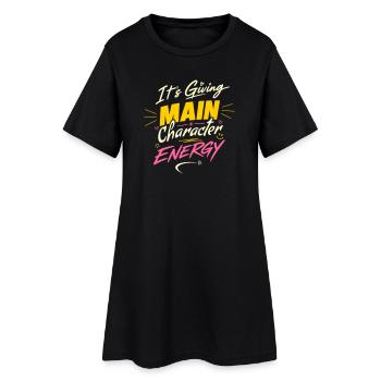 Es verleiht der Hauptfigur Energie – Own It - Frauen T-Shirt-Kleid - Schwarz - Vorne