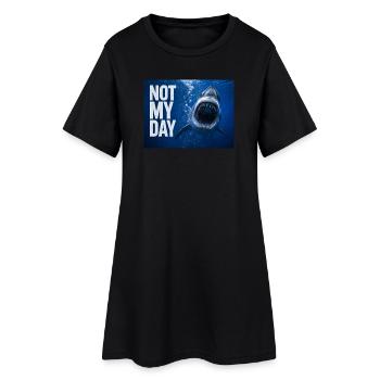 Hai Not My Day - Frauen T-Shirt-Kleid - Schwarz - Vorne