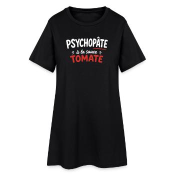 Psychopâte à la sauce tomate - Robe T-shirt Femme - noir - Devant
