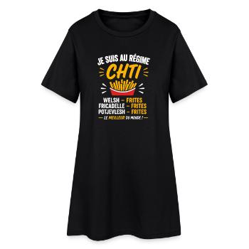 Chti Frites: Culture Nordique - Robe T-shirt Femme - noir - Devant